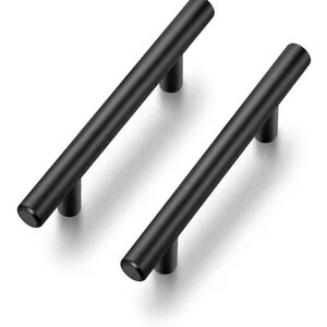 Sleek Black Cabinet Handles